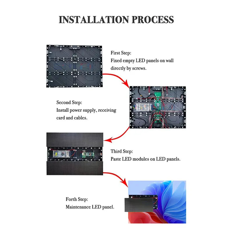 16:9 Hd Background Led Screen P1.25 P1.53 P1.87 P2 4k Front Service Full Color Small Pitch LED Display For Cinema Studio